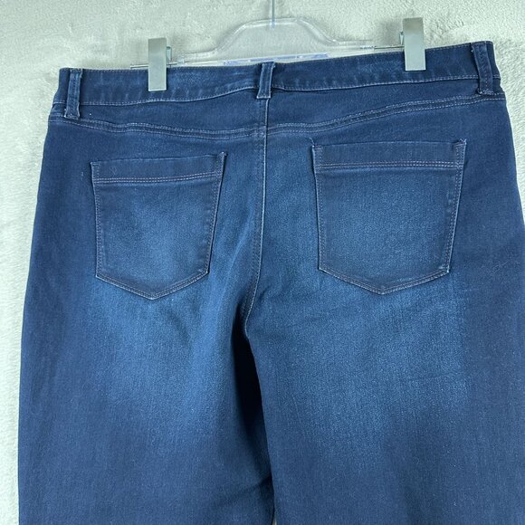 Bandolino AMY Straight Leg Jeans Womens Size 18 High Rise Dark Wash Blue - Picture 4 of 12